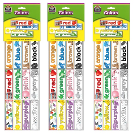 Teacher Created Resources Colors Headliners, PK36 TCR4482